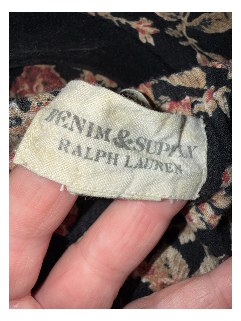 Denim & Supply Ralph Lauren - Boho Floral Peasant Blouse - Size Large - Picture 3 of 4